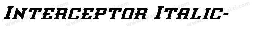 Interceptor Italic字体转换